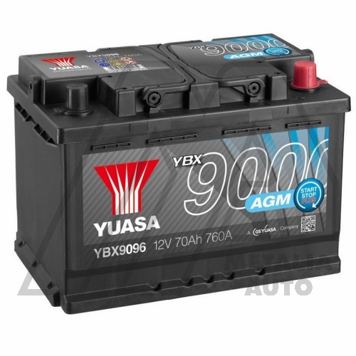 Battery 70Ah/12V/278x175x190 <br />Start - Auto - AGM