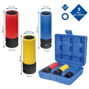 KLJUČ NASADNI SA ZAŠTITOM ZA ALU KOTAČE 1/2" SET/B