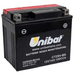 AKUMULATOR TZ8V 12V-7Ah D+ /UNIBAT 894368 CTZ8V-BS